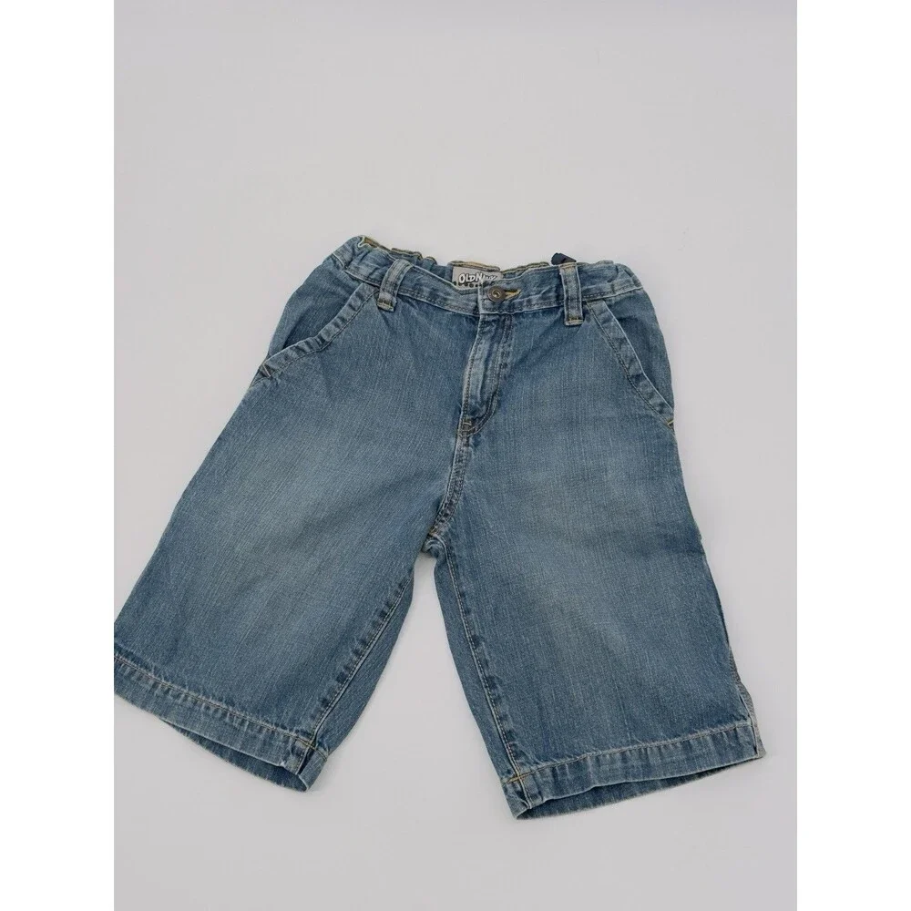 Vtg Old Navy Boys Size 10 Cargo Shorts Baggy Skater Carpenter Y2K 90s Denim Jean